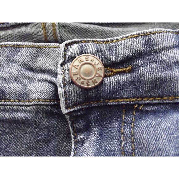 Leisure Lifes Shorts 32 x 9"inseam Bermuda High Rise rolled cuff jean denim XL - Picture 4 of 6